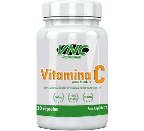 VITAMINA C 500mg 120 CÁPSULAS - VNC SUPLEMENTOS