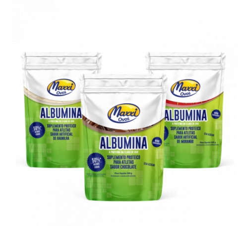 ALBUMINA 500g - MAXXIOVOS - SABORES